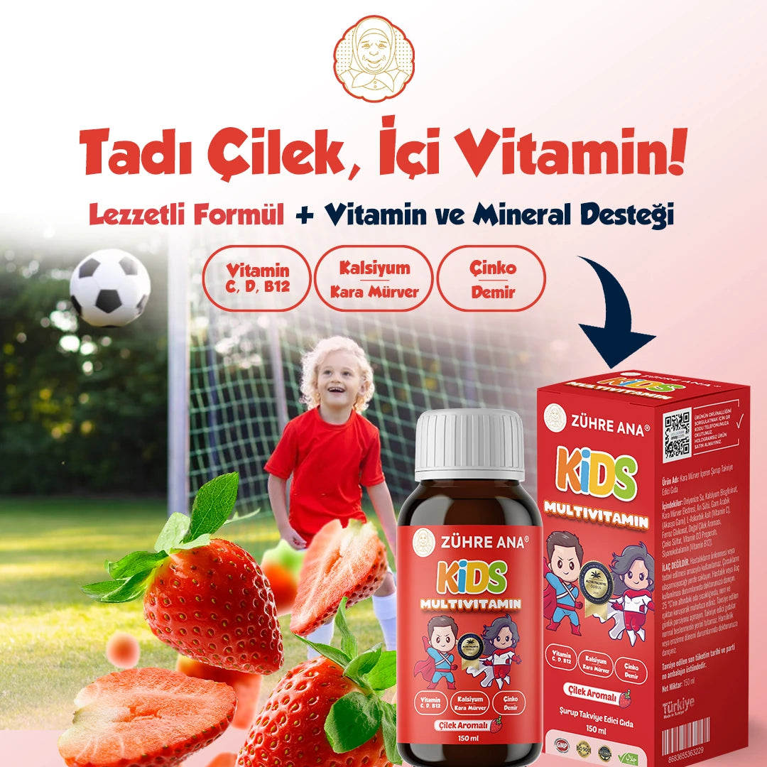 Zühre Ana Kids Voordeelpakket – Multivitamine Siroop | Omega 3 Visolie Siroop | Kids Cacaopasta
