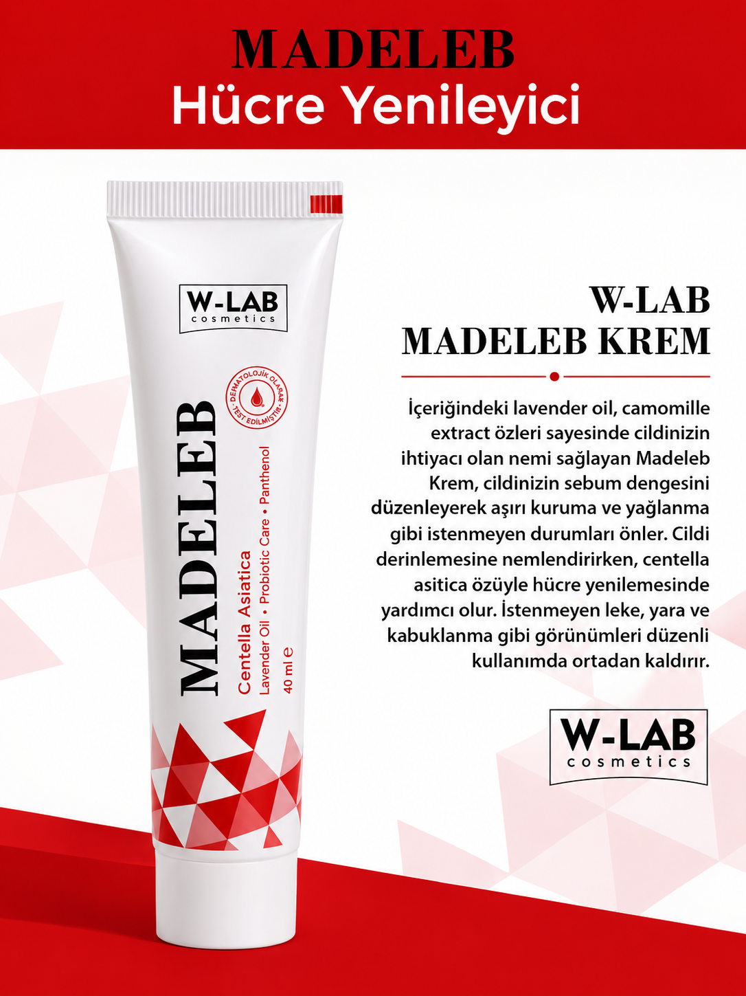 Madeleb Creme Centella Asiatica - Nieuwste Anti-Aging Wondermiddel - Acne,Litteken, Psoriasis en Eczeem Creme