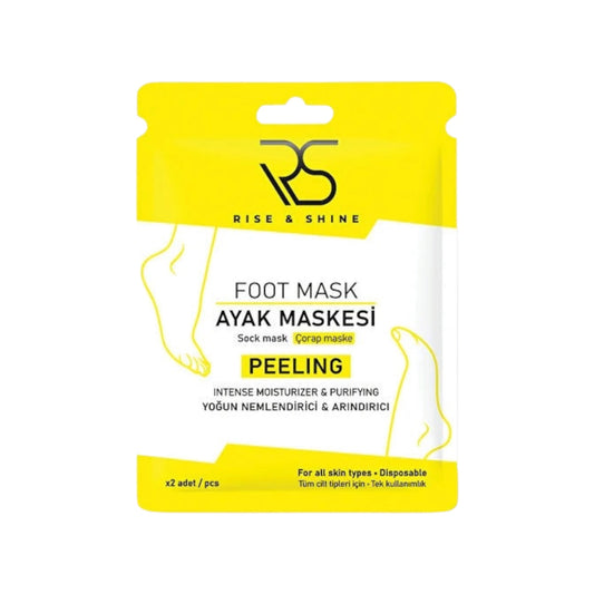 Rise & Shine Peeling Foot Mask Socks – Exfoliërend Voetenmasker – Voor Zachte & Gladde Voeten – Hydraterend & Verzorgend – 1 Paar