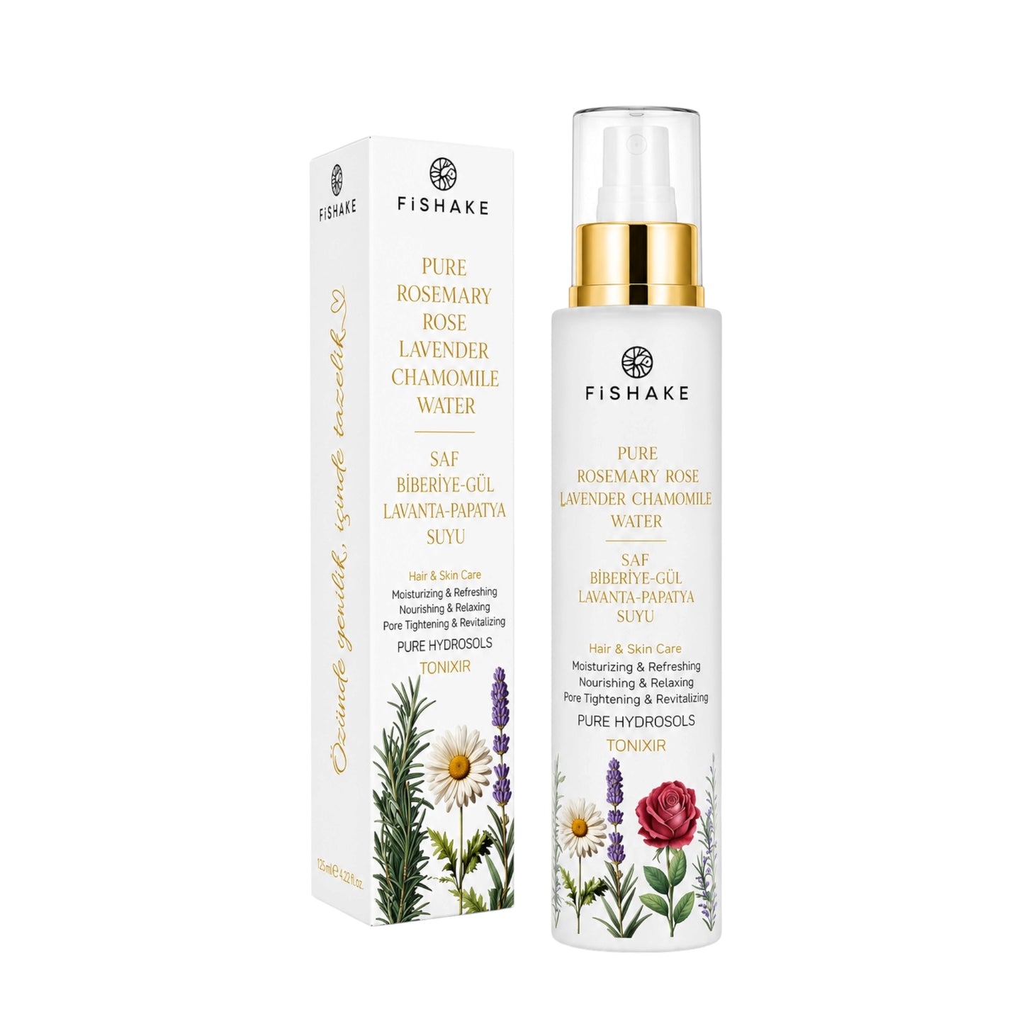 Fishake Pure Rosemary Rose Lavender Chamomile Water 100 ml