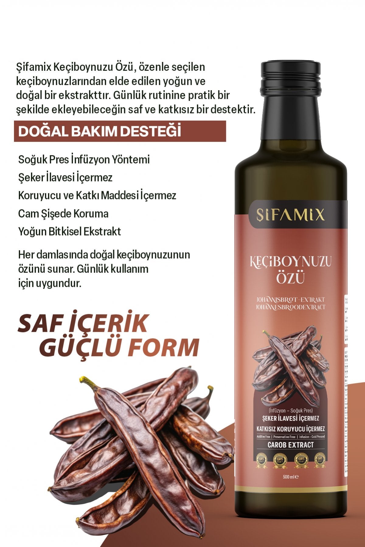 Şifamix Johannesbroodextract 700g – 100% Natuurlijk (Zonder Suiker & Zonder Toevoegingen)