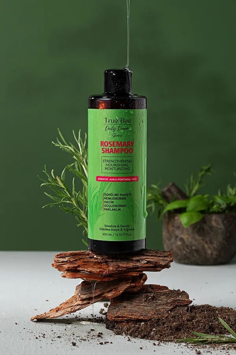 True Bee Rozemarijn Shampoo – 400ml | Anti-Haaruitval & Haargroei, 100% Natuurlijk