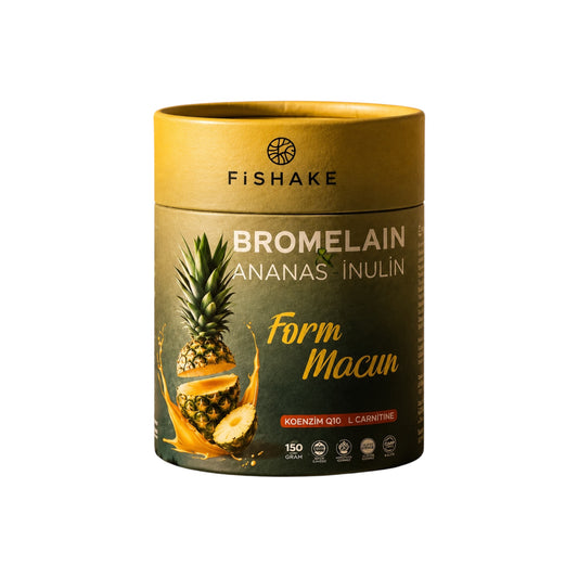 FiShake Bromelain & Ananas Form Macun met Inuline, Co-enzym Q10 en L-Carnitine – 350 g