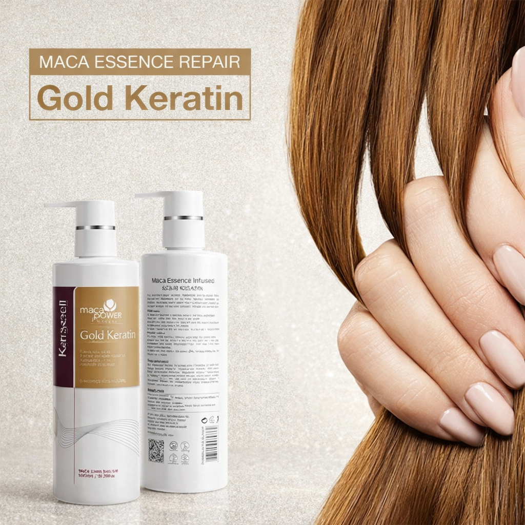 Karseell Maca Essence Repair Keratin Cream – Intensieve Haarverzorging – Hydraterend, Anti-Frizz & Glans – Voor Droog & Beschadigd Haar – 500 ml
