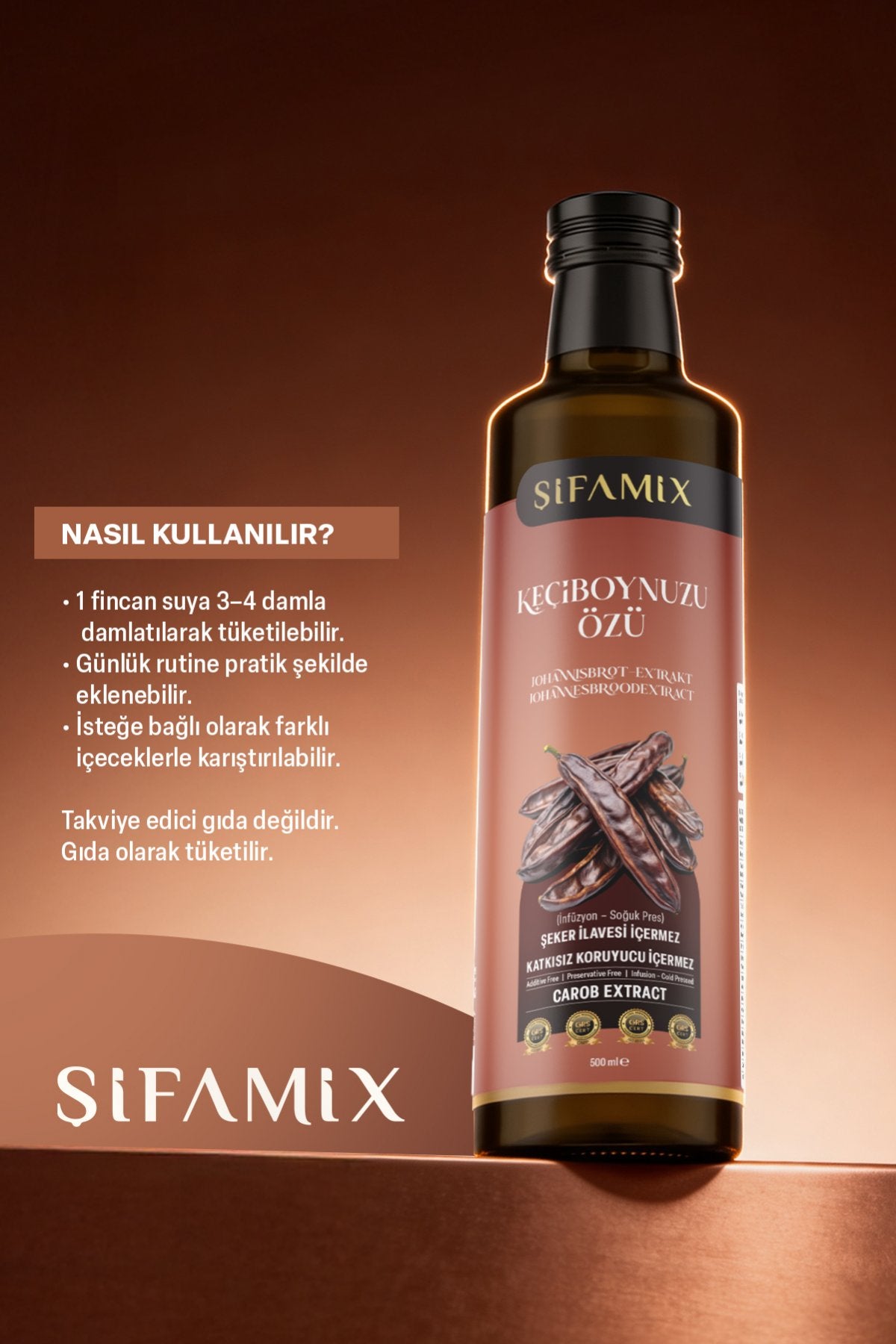 Şifamix Johannesbroodextract 700g – 100% Natuurlijk (Zonder Suiker & Zonder Toevoegingen)