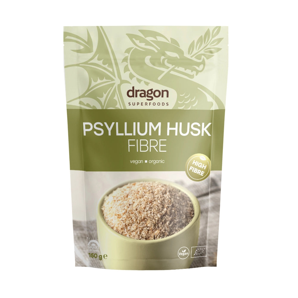 Dragon Superfoods Biologische Psyllium Husk Fibre 150 g – Vezelrijke Psylliumvezels – Vegan