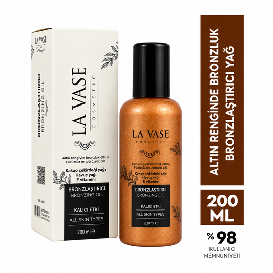 La Vase Bronzing Oil – Bronzingsolie – Gouden Glow – Met Cacao, Wortel & Jojoba-olie  – 200 ml