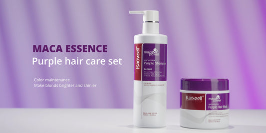 Karseell Purple Haarmasker + Purple Shampoo – Set voor Blond & Grijs Haar