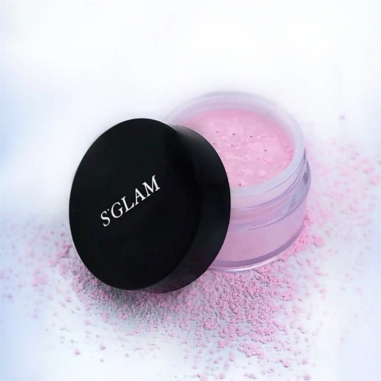 S’GLAM FaceApp Finish Loose Baking Powder – Cotton Candy | Roze Transparant