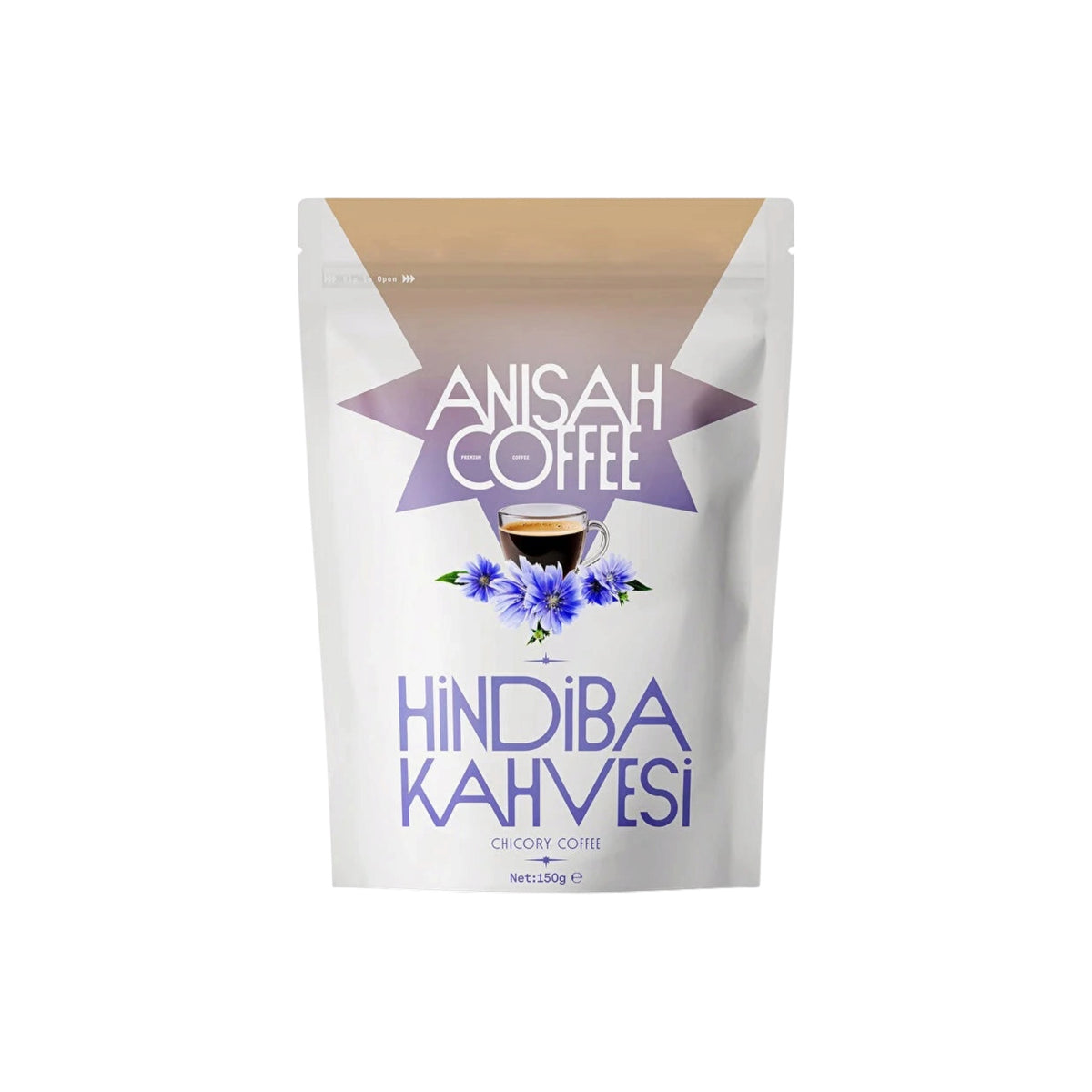 Anisah Coffee Hindiba Kahvesi – Oploskoffie met Cichorei &amp; Natuurlijke Vanille – 150 g