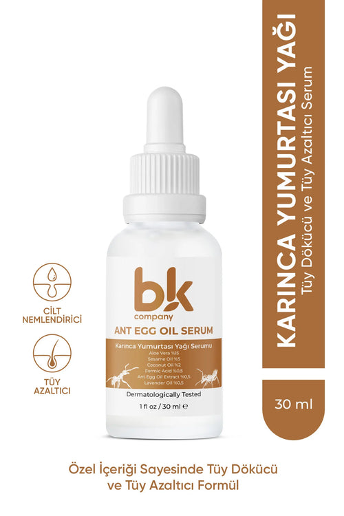 BK Company Ant Egg Oil Serum – Huidverzorgende Olie na Ontharing – Hydratatie & Gladde Huid – Voor Gezicht & Lichaam – 30 ml