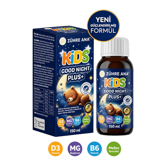 Zühre Ana Kids Good Night Plus Uyku Şurubu 150 ml | Voedingssupplement Aardbeiensmaak
