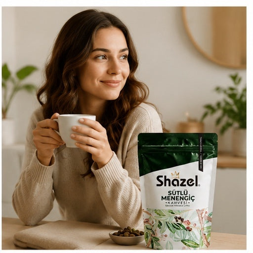 Shazel Sütlü Menengiç Kahvesi 200 g – Traditionele Pistachekoffie met Melk