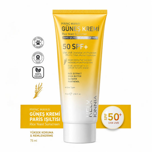 Jeonju Paris Işıltısı Rijstgist Zonnecrème SPF 50+ UVA UVB Bescherming 75 ml