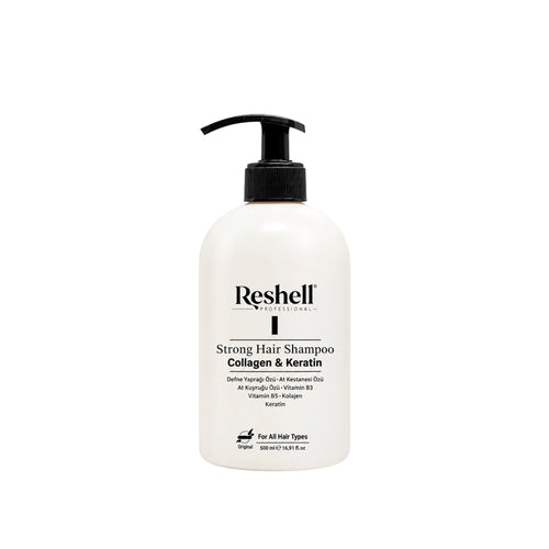Reshell Professional Strong Hair Shampoo Collagen & Keratin – Zoutvrije Shampoo – 500 ml
