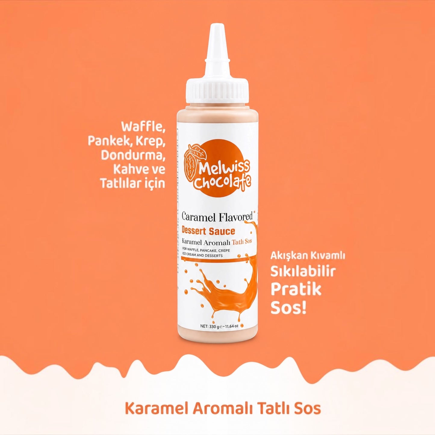 Melwiss Chocolate Caramel Dessertsaus – Karamelsaus 330 g
