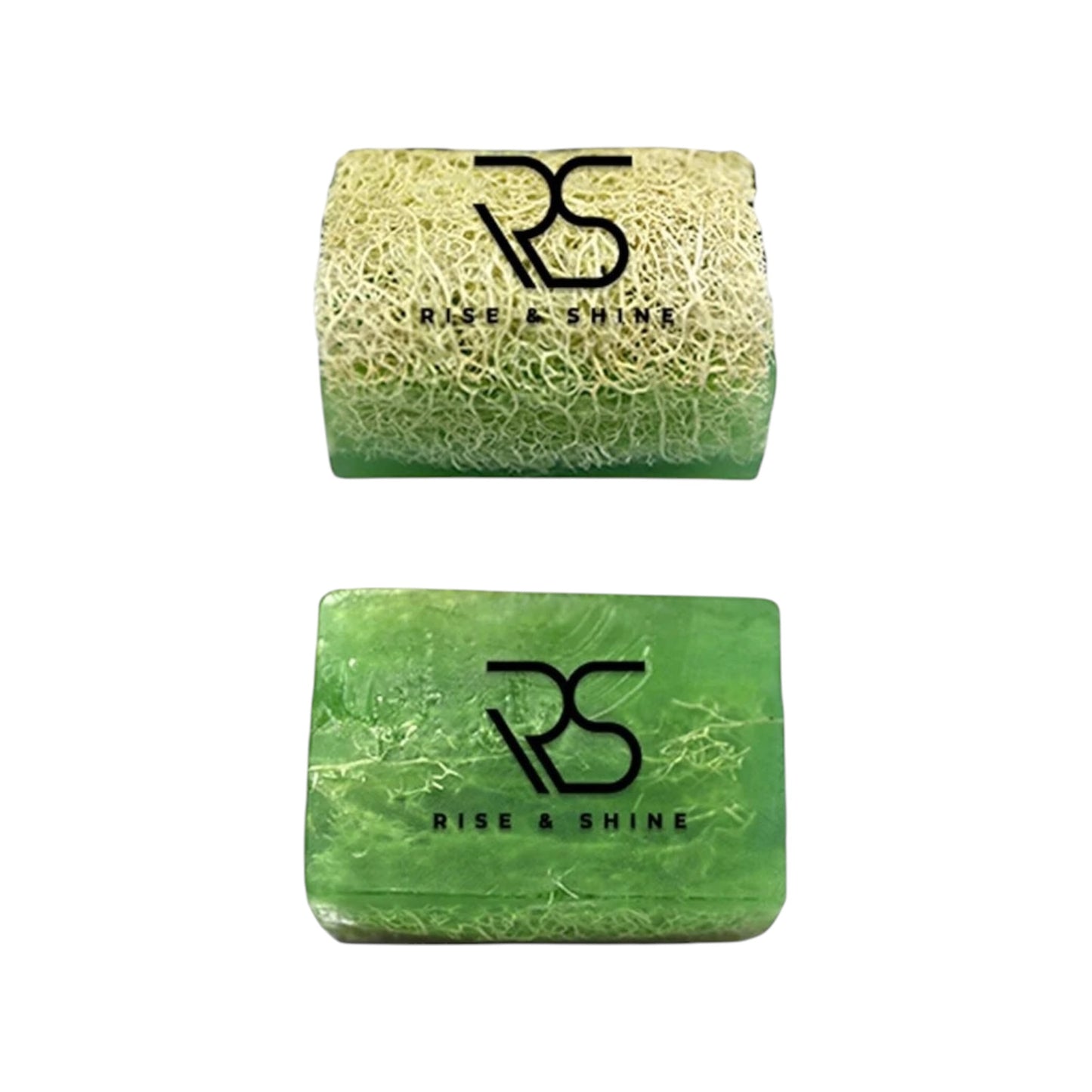 Rise & Shine Aloe Vera Loofah Soap – Handgemaakte Scrub Zeep – Exfoliërend, Hydraterend & Verzorgend – Voor Gezicht & Lichaam – 130 g