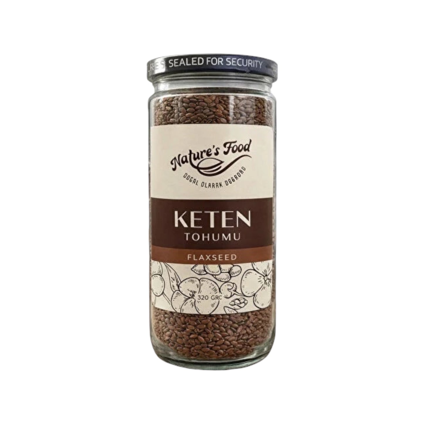 Nature’s Food Lijnzaad | Keten Tohumu 320 g – Rijk aan Vezels &amp; Omega 3 – Superfood – 100% Natuurlijk&nbsp;