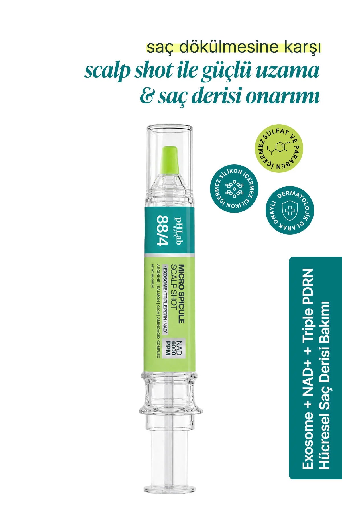 pH Lab Hair 88/4 Micro Spicule Scalp Shot – Exosome, NAD+ 6000 PPM & Triple PDRN Hoofdhuidverzorging