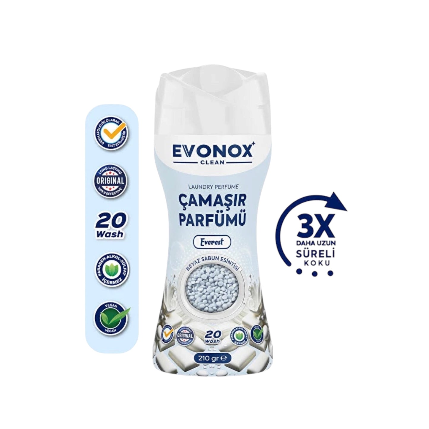 Evonox Clean Çamaşır Parfümü – Everest 210 gr