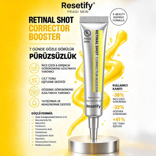 Resetify Retinal Shot Corrector Booster - Anti-Aging Gezichtscrème - 0,1% Retinal - 5% Niacinamide - Tegen Fijne Lijntjes & Pigmentvlekken
