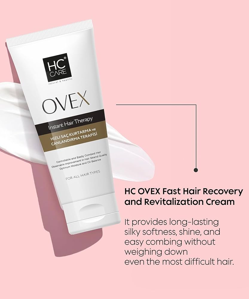 HC Care OVEX Hair Mask – Intensieve Verzorging voor Droog & Beschadigd Haar – Hydraterend, Gladmakend & Glansgevend