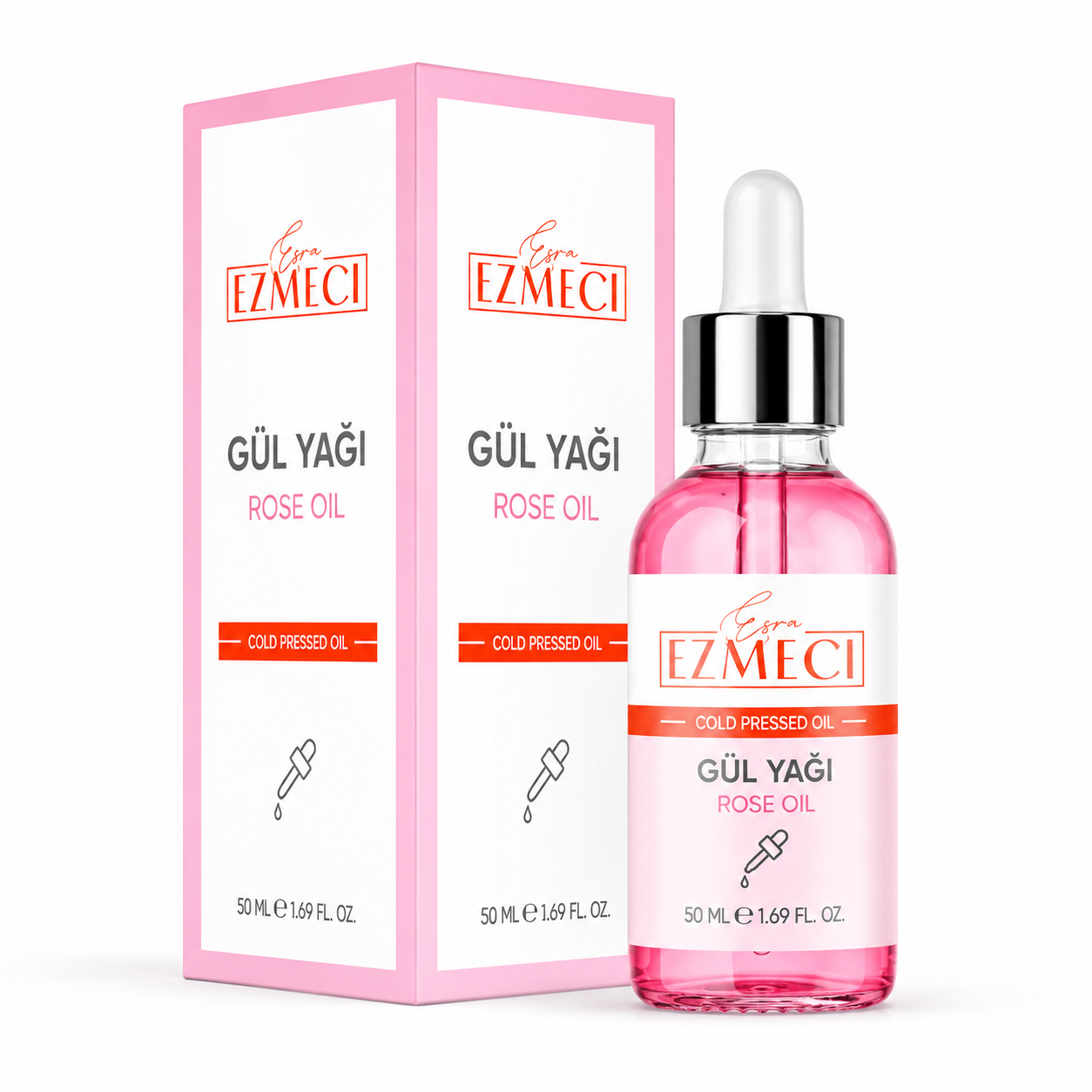 Esra Ezmeci Rozenolie – 50ml | 100% Pure Essentiële Olie voor Vrouwelijkheid & Huidverzorging