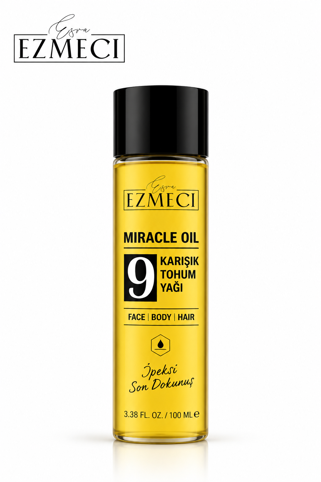 Esra Ezmeci Miracle Oil No 9 – 100ml | Multi-Functionele Droge Olie voor Gezicht, Lichaam & Haar