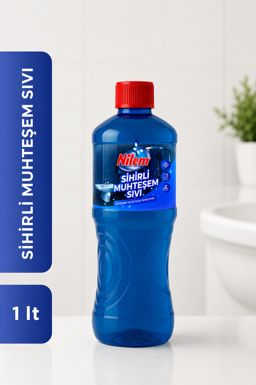 Nilem Sihirli Muhteşem Sıvı 1 Liter – Badkamer & Tegelreiniger – Krachtige Vloeibare Oppervlakreiniger