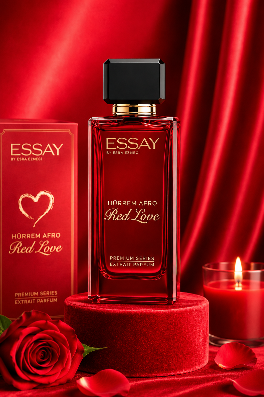 Essay by Esra Ezmeci Hürrem Afro Red Love Extrait Parfum – Bloemig & Warm Damesparfum – 65 ml