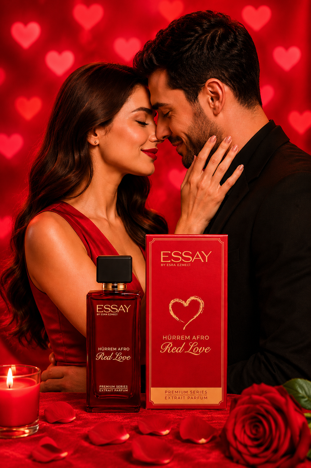 Essay by Esra Ezmeci Hürrem Afro Red Love Extrait Parfum – Bloemig & Warm Damesparfum – 65 ml