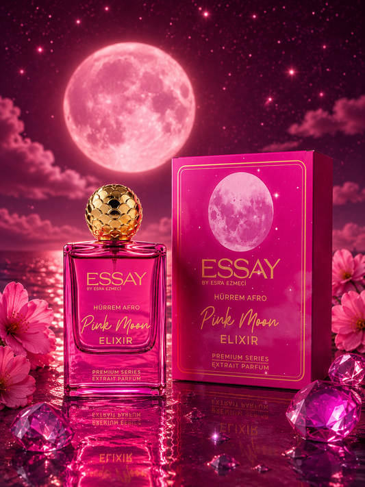 Essay by Esra Ezmeci Hürrem Afro Pink Moon Elixir Extrait Parfum – Fruitig & Chypre Damesparfum – 50 ml
