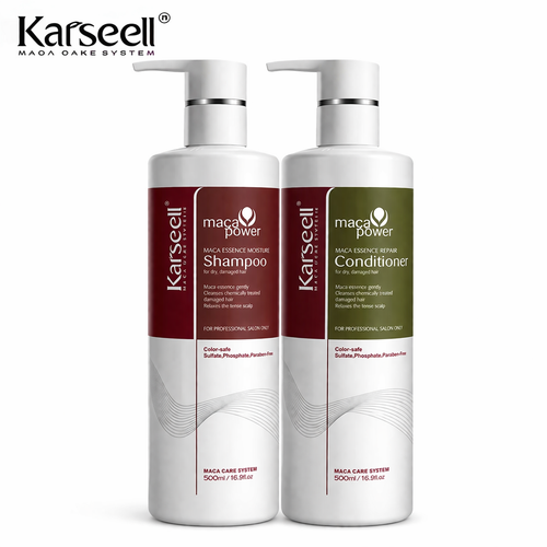 Karseell Maca Power Shampoo & Conditioner Set – Hydraterende Haarverzorging – Anti-Frizz, Glans & Zachtheid – Voor Droog & Beschadigd Haar – 2x 500 ml