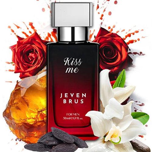 Jeven Brus Kiss Me Eau de Parfum – Fris & Houtachtig Herenparfum – Citrus, Vanille & Houttonen – Elegant & Langdurig – 50 ml
