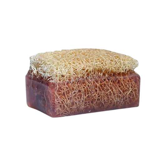 Rise & Shine Handmade Lavender Loofah Soap – Natuurlijke Scrub Zeep met Lavendelolie – Exfoliërend, Hydraterend & Verzorgend – 130 g