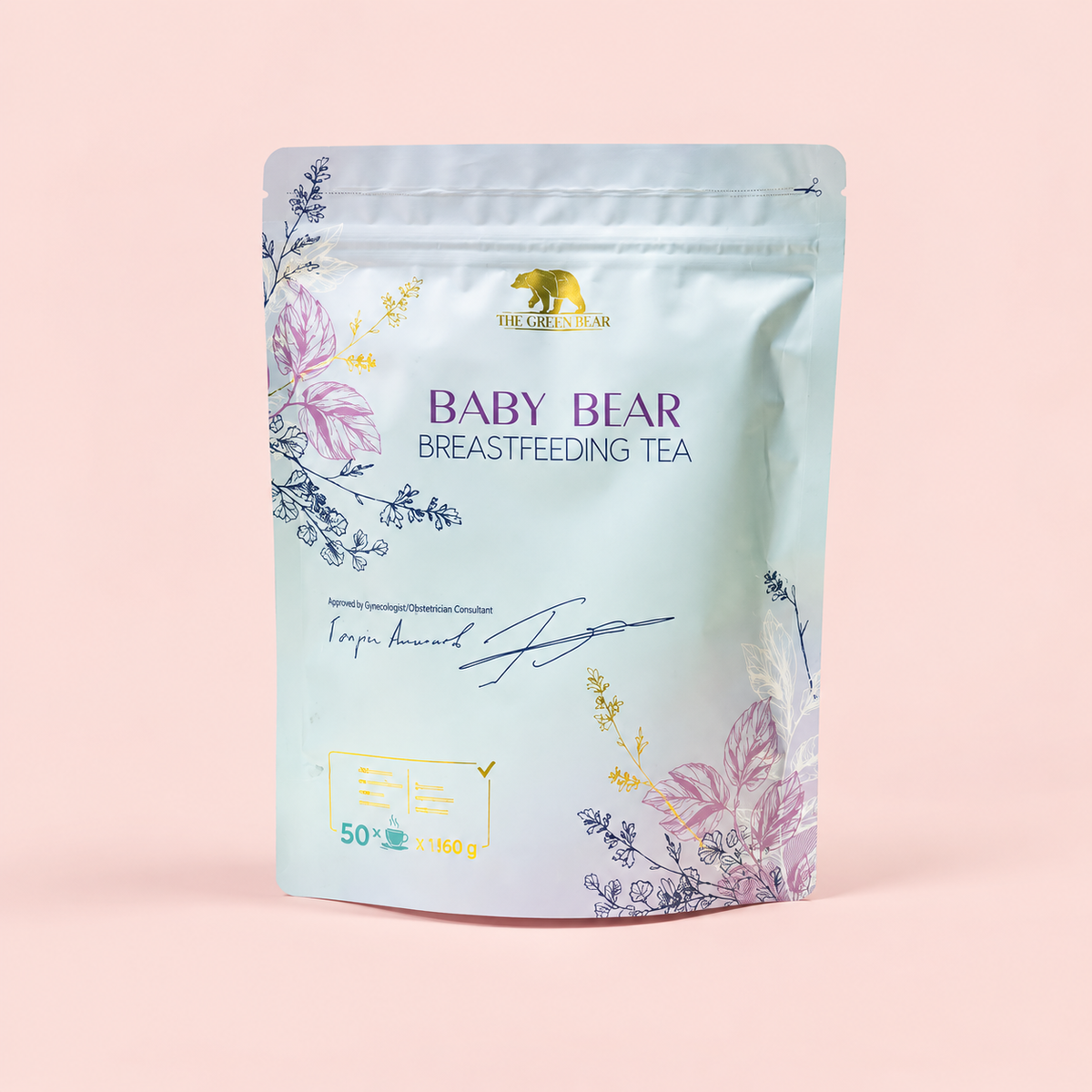 The Green Bear Baby Bear Borstvoedingsthee – Kruidenthee voor Borstvoedende Moeders – 160 g – 50 Porties