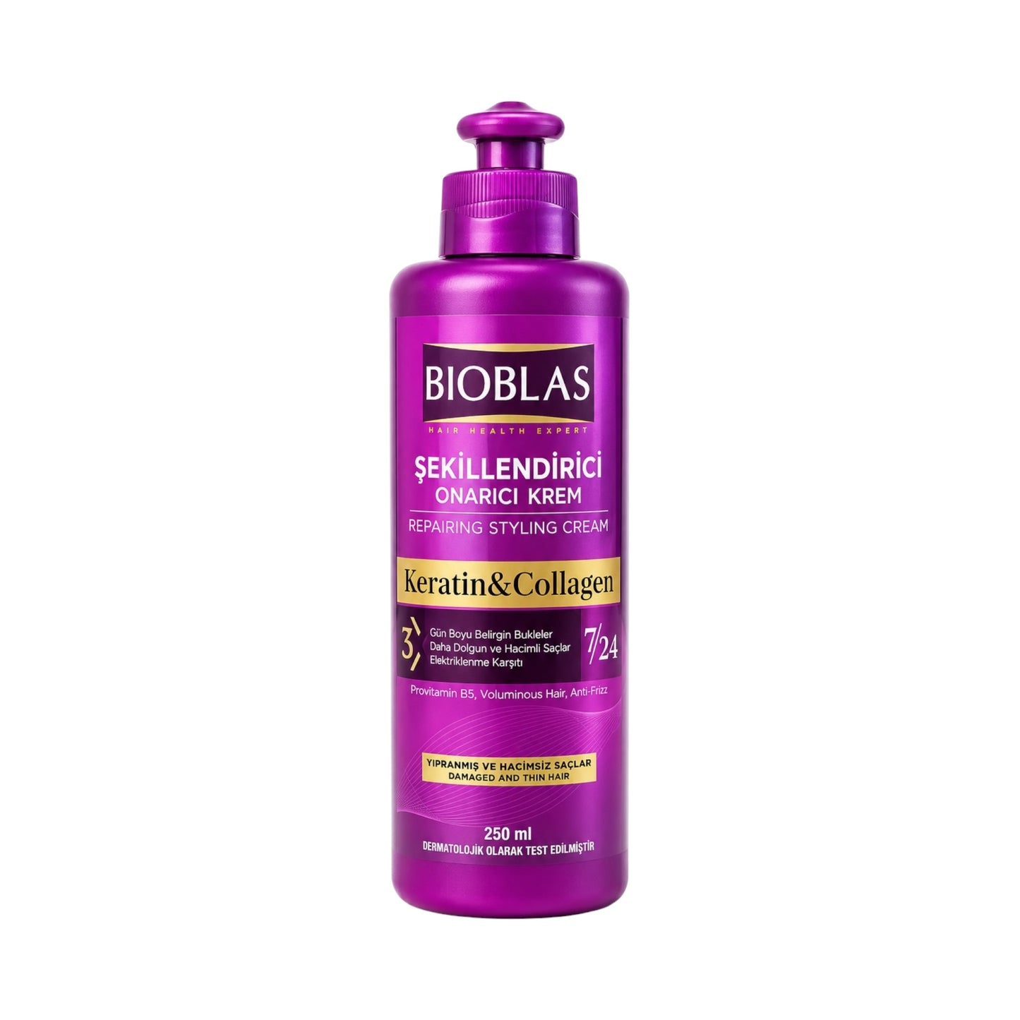 Bioblas Keratin & Collagen Herstellende Stylingcrème – 250 ml