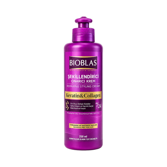 Bioblas Keratin & Collagen Herstellende Stylingcrème – 250 ml