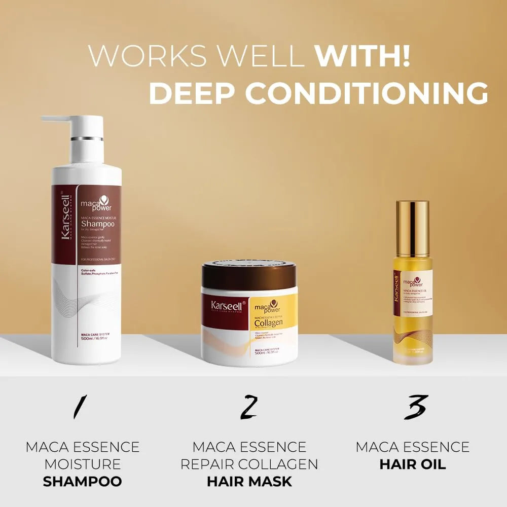 Karseell Collageen Haarmasker + Shampoo + Arganolie – Complete Gift Set