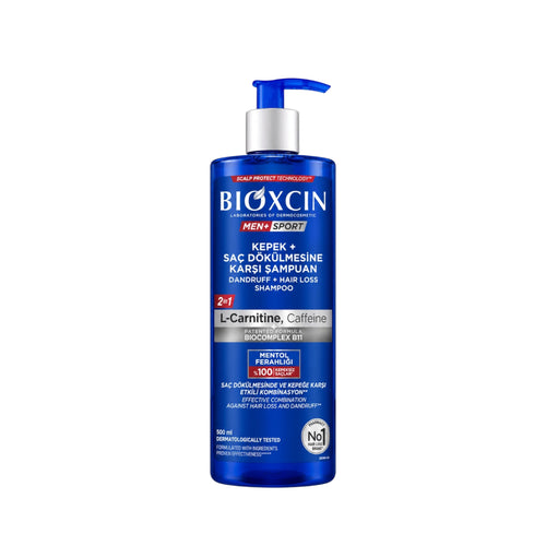 Bioxcin Men+ Sport - Anti-Roos & Anti-Haaruitval Shampoo - Met Cafeïne & L-Carnitine - 500 ml