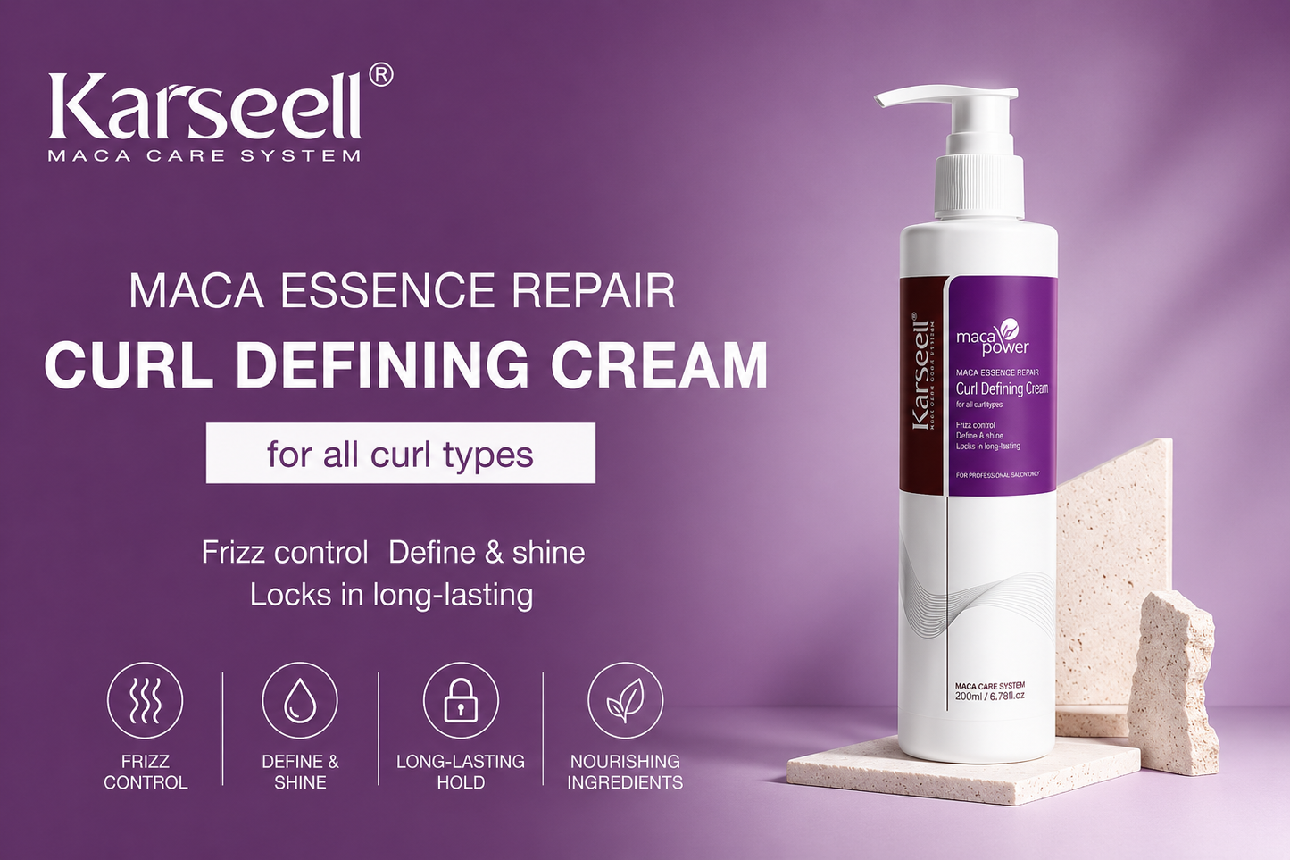 Karseell Curl Defining Repair Cream Leave In - Professionele Krullencrème