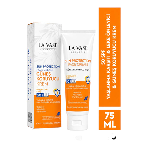 La Vase Sun Protection Face Cream - Zonnebrandcrème SPF 50 - Hydraterend - Anti-Aging - Waterbestendig - 75 ml
