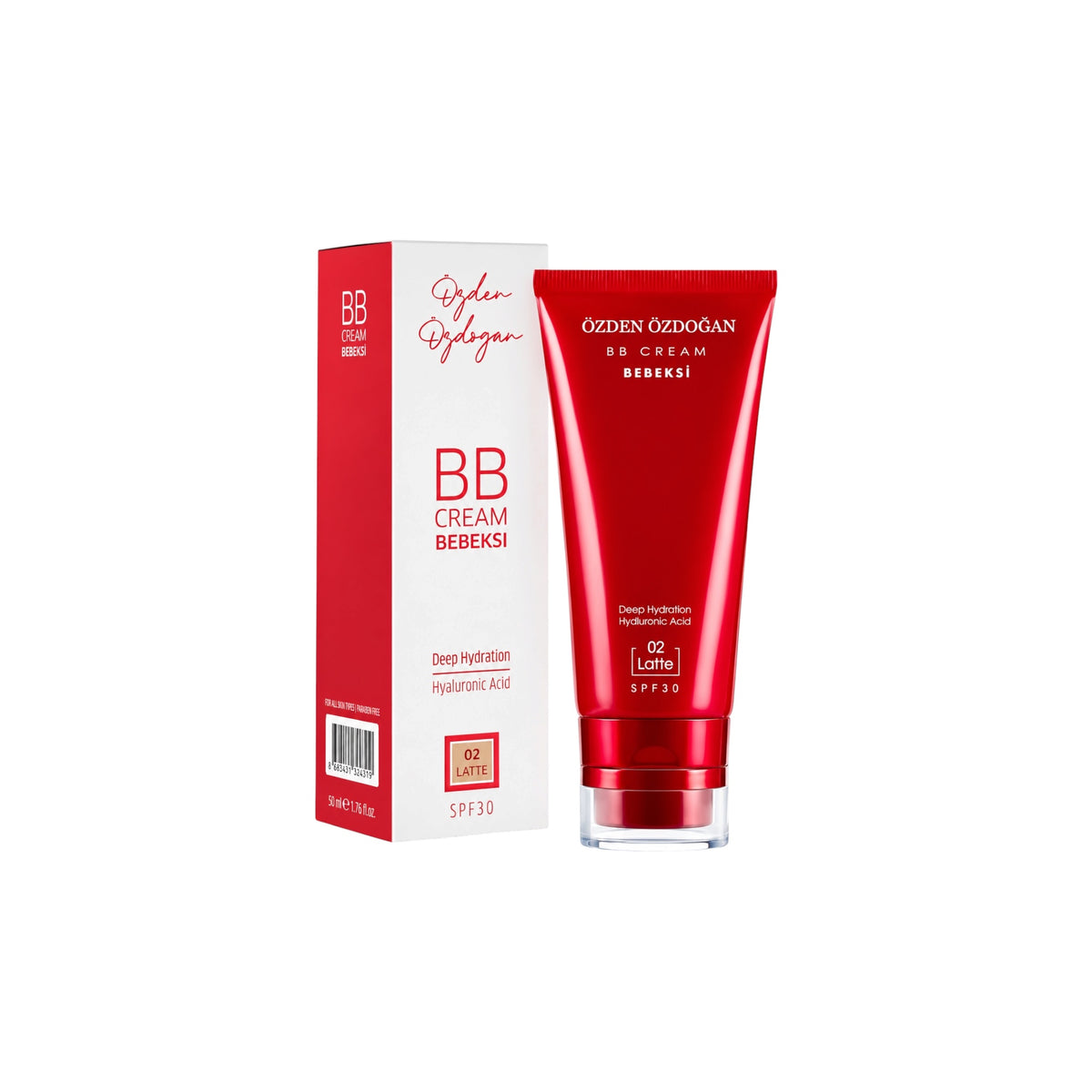 Özden Özdoğan BB Cream Bebeksi 02 Latte – SPF 30 – Hyaluronzuur – 50 ml