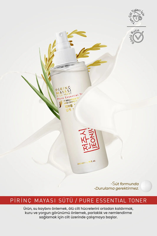 Jeonju Rice Yeast Toner – Met Rijstextract & Niacinamide – Hydraterende & Egaliserende Gezichtstoner – Voor Alle Huidtypes – 200 ml