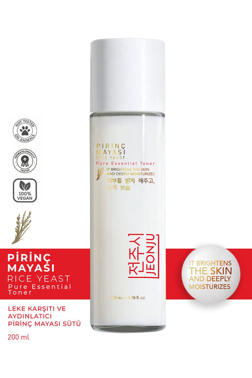 Jeonju Rice Yeast Toner – Met Rijstextract & Niacinamide – Hydraterende & Egaliserende Gezichtstoner – Voor Alle Huidtypes – 200 ml