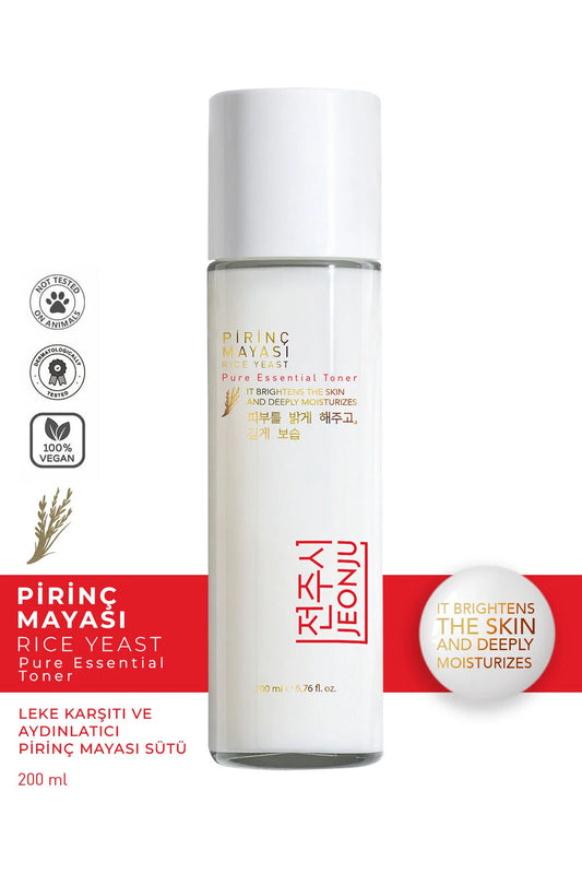 Jeonju Rice Yeast Toner – Met Rijstextract & Niacinamide – Hydraterende & Egaliserende Gezichtstoner – Voor Alle Huidtypes – 200 ml