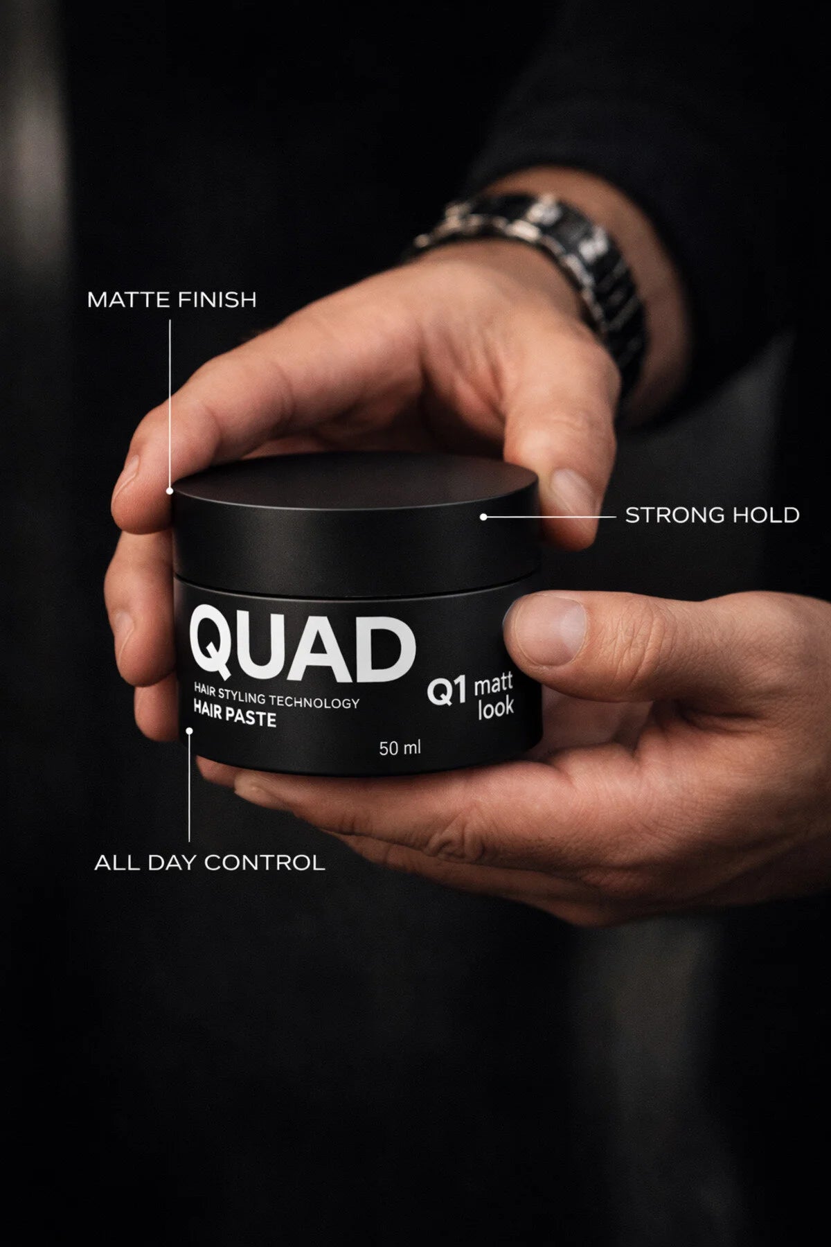 QUAD Q1 Matt Look Hair Paste – Haarpasta – Sterke Hold – Matte Finish – 50 ml