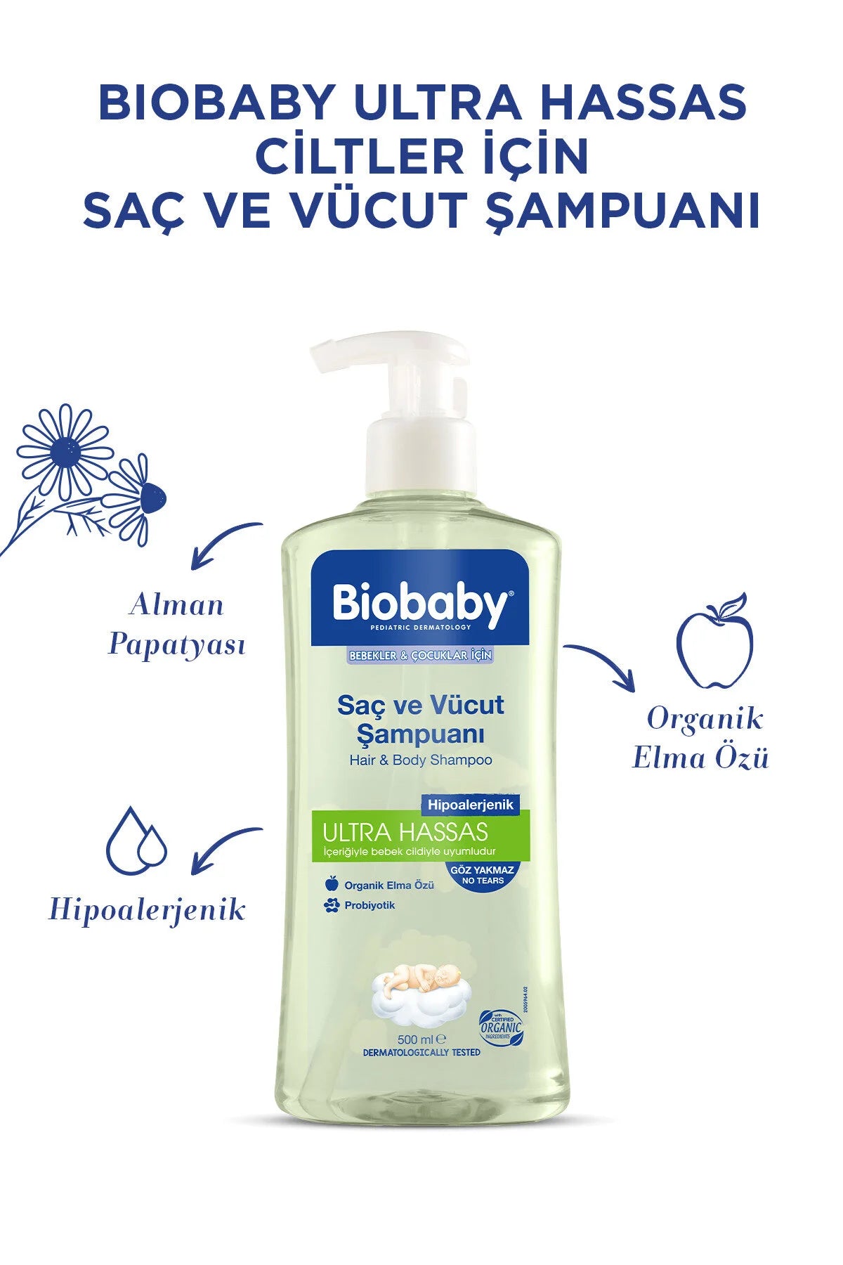 Biobaby - Atocare Shampoo voor Droge en Atopische Huid 300 ml – Hypoallergene Baby Shampoo voor Haar en Lichaam
