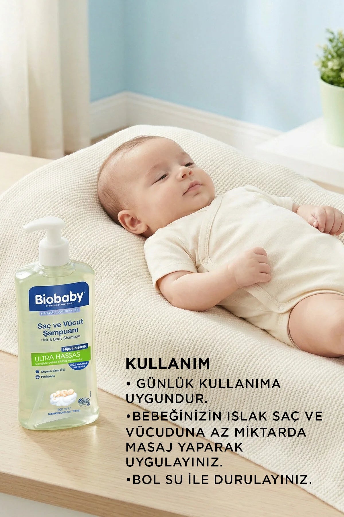 Biobaby - Atocare Shampoo voor Droge en Atopische Huid 300 ml – Hypoallergene Baby Shampoo voor Haar en Lichaam