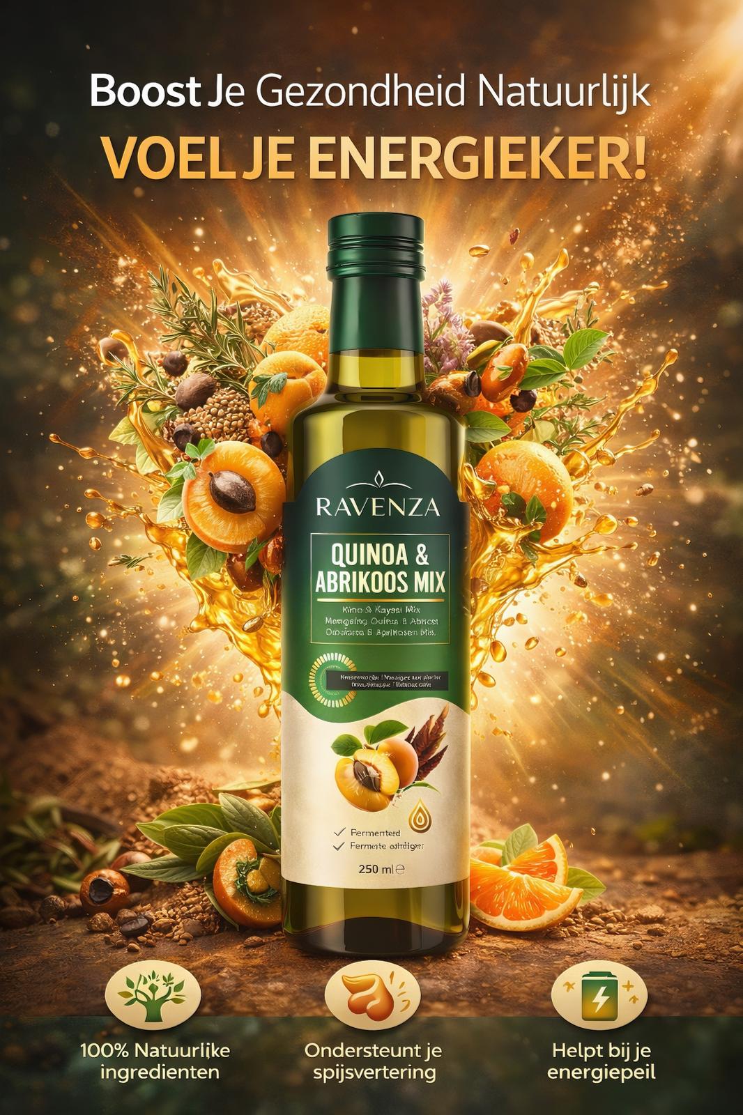 Ravenza Quinoa&Abrikoos Mix Azijn - 250ml